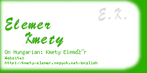 elemer kmety business card